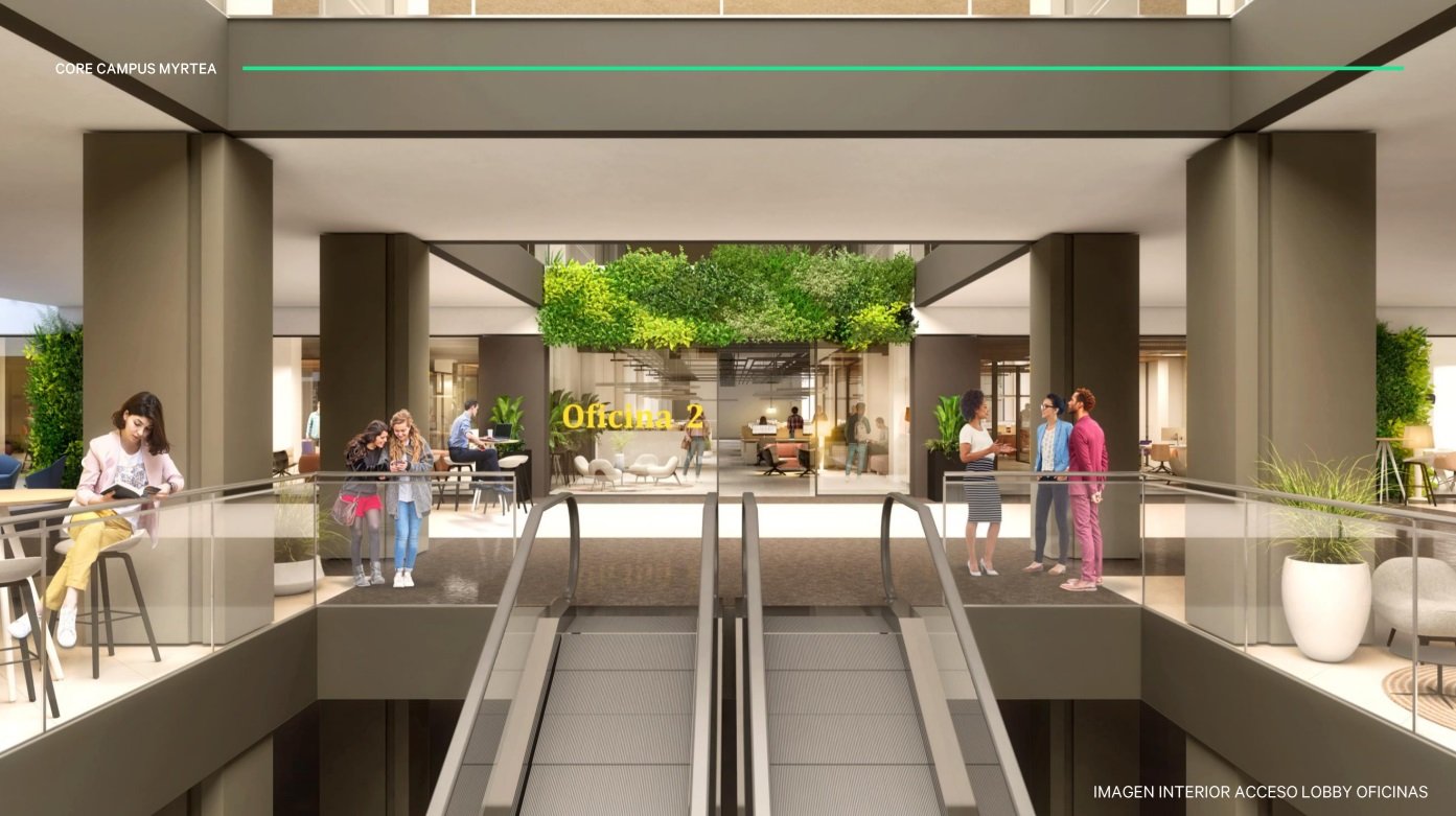 Render Myrtea Interior Lobby oficinas 2